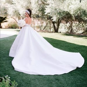 Wedding dress and veil